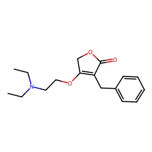 2(5H)Furanone, 3-benzyl-4-(2-(diethylamino)ethoxy)- structure