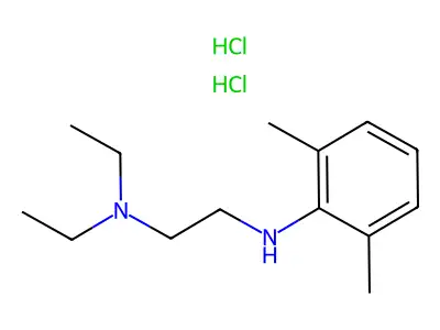 2,6-Xylidine, N-(2-(diethylamino)ethyl)-, dihydrochloride structure
