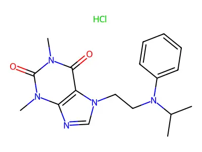 Theophylline, 7-(2-(isopropyl-phenylamino)ethyl), hydrochloride structure