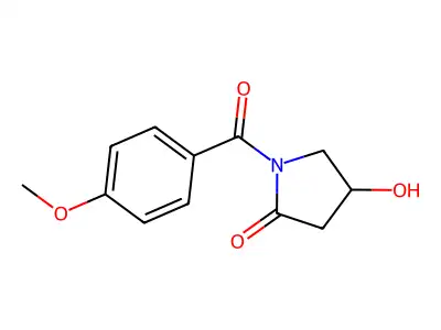 2-Pyrrolidinone, 4-hydroxy-1-(4-methoxybenzoyl)-, (+-)- structure