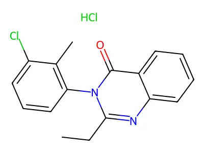 4(3H)-Quinazolinone, 3-(3-chloro-2-methylphenyl)-2-ethyl-, hydrochloride structure
