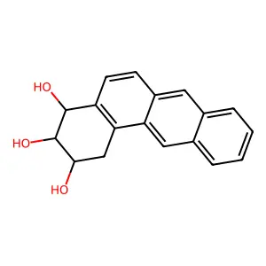 Benz[a]anthracene-2,3,4-triol, 1,2,3,4-tetrahydro- structure