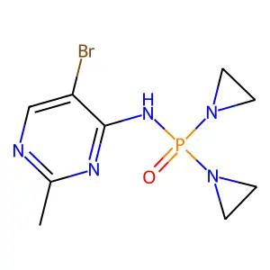 Phosphinic amide, P,P-bis(1-aziridinyl)-N-(5-bromo-2-methyl-4-pyrimidinyl)- structure