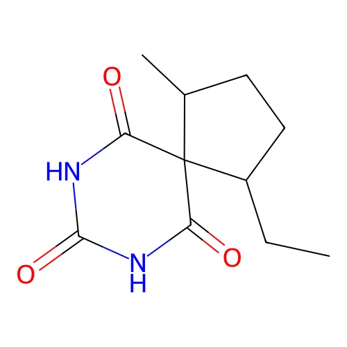 4-Ethyl-1-methyl-7,9-diazaspiro[4.5]decane-6,8,10-trione structure