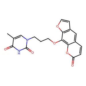 1-(Psoralen-8-oxypropyl)thymine structure
