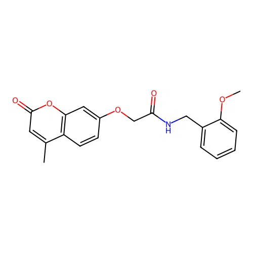 N-(2-methoxybenzyl)-2-((4-methyl-2-oxo-2H-chromen-7-yl)oxy)acetamide structure