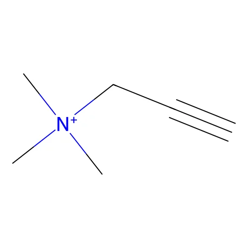 Trimethyl(prop-2-ynyl)azanium structure