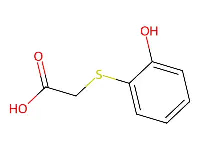 [(2-Hydroxyphenyl)sulfanyl]acetic acid structure