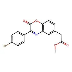 2H-1,4-Benzoxazine-6-acetic acid, 3-(4-bromophenyl)-2-oxo-, methyl ester structure
