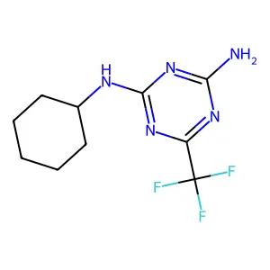 s-Triazine, 2-amino-4-cyclohexylamino-6-trifluoromethyl- structure