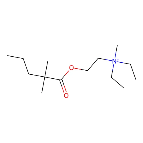 2-(2,2-Dimethylpentanoyloxy)ethyl-diethyl-methylazanium structure