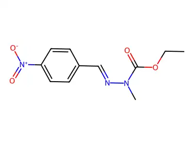 ethyl N-methyl-N-[(4-nitrophenyl)methylideneamino]carbamate structure