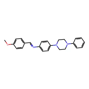 N-((4-Methoxyphenyl)methylene)-4-(4-phenyl-1-piperazinyl)benzenamine structure