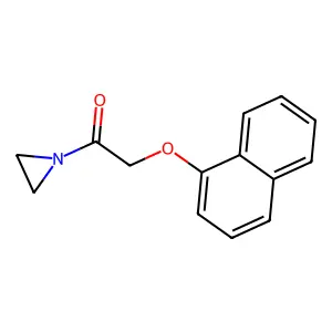 Aziridine, 1-((1-naphthyloxy)acetyl)- structure