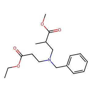 N-(3-Methoxy-2-methyl-3-oxopropyl)-N-(phenylmethyl)-beta-alanine ethyl ester structure