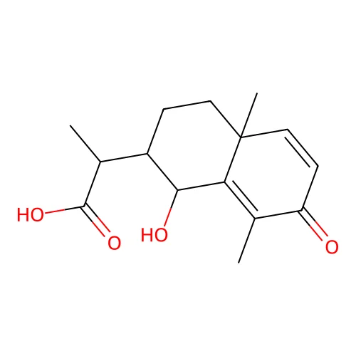 2-(1-hydroxy-4a,8-dimethyl-7-oxo-1,2,3,4-tetrahydronaphthalen-2-yl)propanoic Acid structure