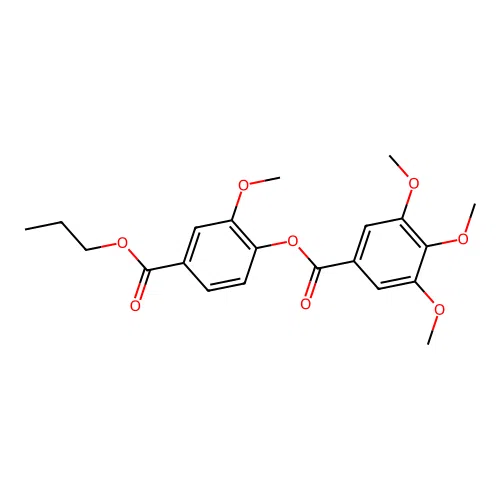 2-Methoxy-4-(propoxycarbonyl)phenyl 3,4,5-trimethoxybenzoate structure