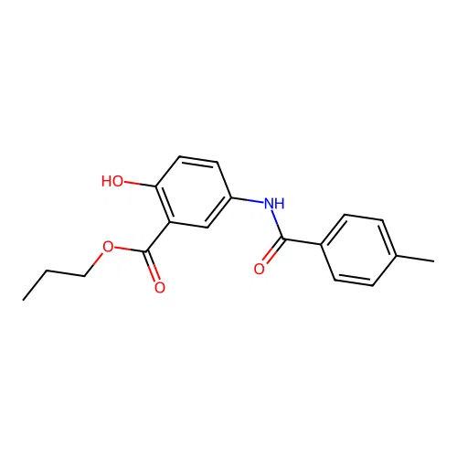 Propyl 2-hydroxy-5-[(4-methylbenzoyl)amino]benzoate structure