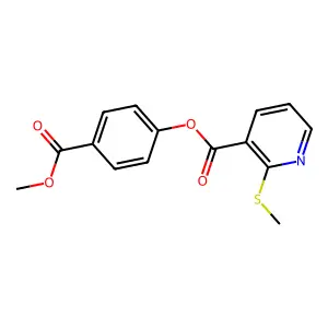 (4-Methoxycarbonylphenyl) 2-methylsulfanylpyridine-3-carboxylate structure