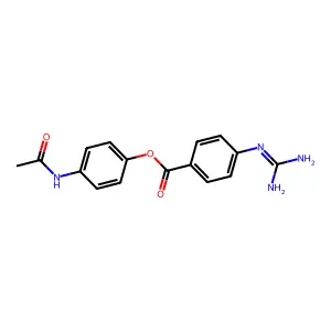 4'-Acetamidophenyl 4-guanidinobenzoate structure