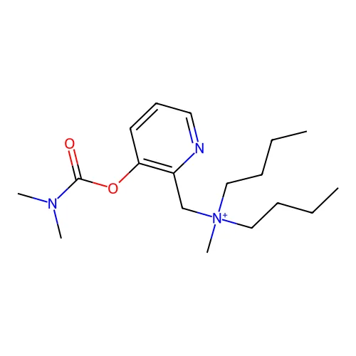 Dibutyl-[[3-(dimethylcarbamoyloxy)-2-pyridinyl]methyl]-methylazanium structure