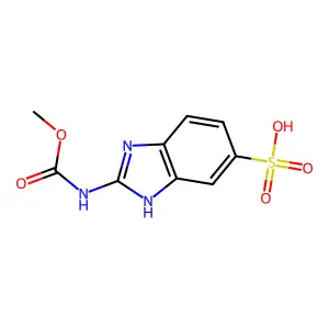 2-(methoxycarbonylamino)-3H-benzimidazole-5-sulfonic acid structure