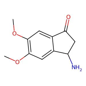 3-amino-5,6-dimethoxy-2,3-dihydro-1H-inden-1-one structure