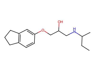 1-(Sec-butylamino)-3-(2,3-dihydro-1H-inden-5-yloxy)propan-2-OL structure
