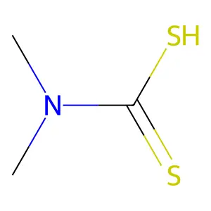 Dimethyldithiocarbamic acid structure