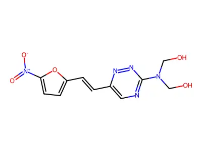 Dihydroxymethylfuratrizine structure
