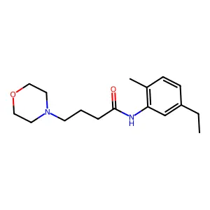 4-Morpholinebutyro-o-toluidide, 5'-ethyl- structure