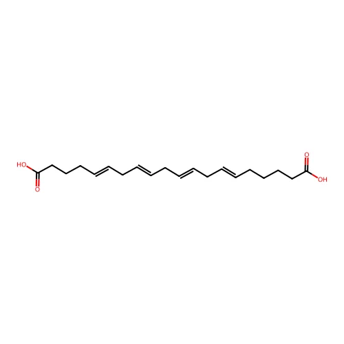 Icosa-5,8,11,14-tetraenedioic acid structure