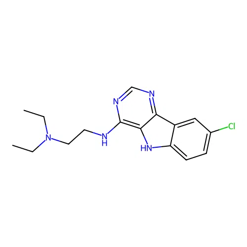 N'-(8-chloro-5H-pyrimido[5,4-b]indol-4-yl)-N,N-diethylethane-1,2-diamine structure