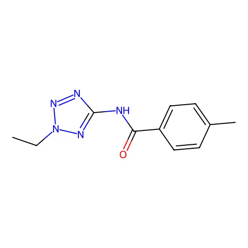 N-(2-ethyl-2H-tetrazol-5-yl)-4-methylbenzamide structure