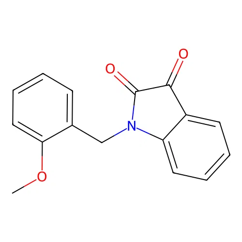 1-(2-methoxybenzyl)-1H-indole-2,3-dione structure