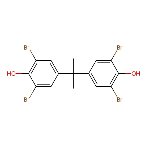 Tetrabromobisphenol A structure