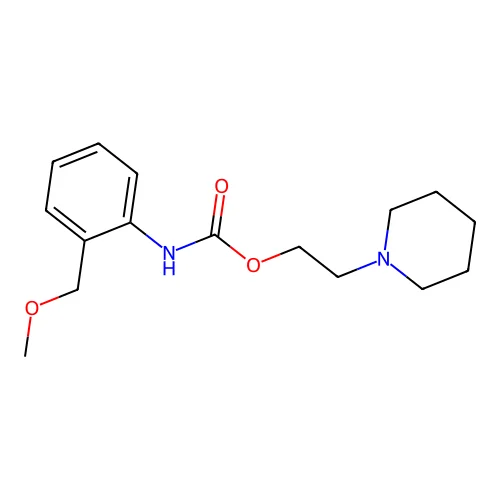 Phneylcarbanilic acid, 2-methoxymethyl,2-(1-pipe structure