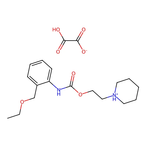 Carbanilic acid, o-(ethoxymethyl)-, 2-piperidinoethyl ester, oxalate (1:1) structure