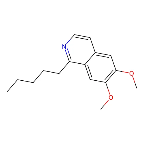 6,7-Dimethoxy-1-pentylisoquinoline structure