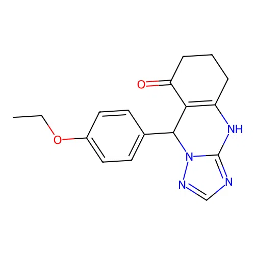 9-(4-ethoxyphenyl)-5,6,7,9-tetrahydro[1,2,4]triazolo[5,1-b]quinazolin-8(4H)-one structure