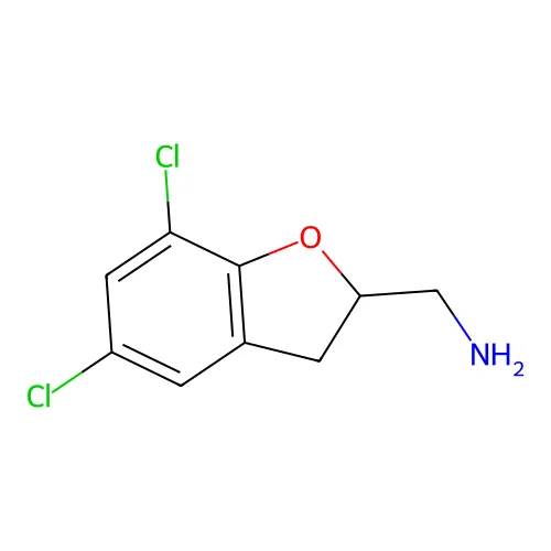 (5,7-Dichloro-2,3-dihydro-1-benzofuran-2-yl)methanamine structure