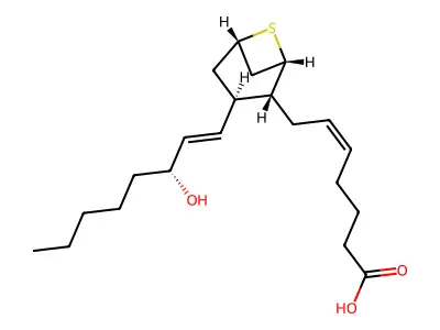 7-[3-(3-Hydroxyoct-1-en-1-yl)-6-thiabicyclo[3.1.1]heptan-2-yl]hept-5-enoic acid structure