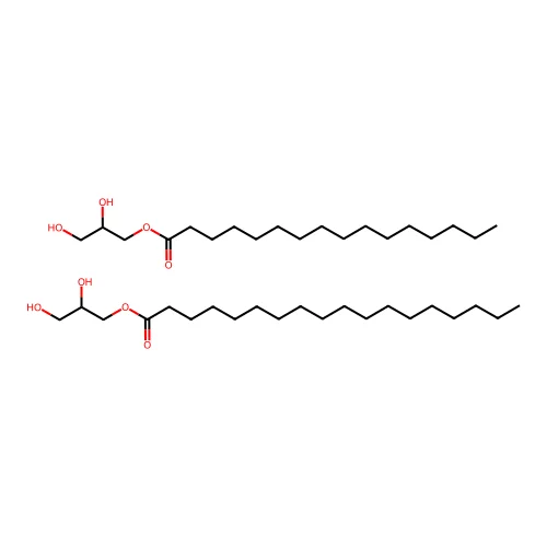 2,3-Dihydroxypropyl hexadecanoate;2,3-dihydroxypropyl octadecanoate structure