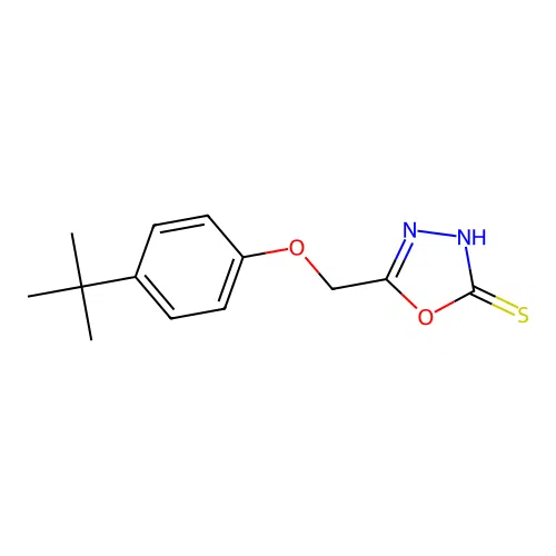 5-(4-Tert-butylphenoxymethyl)-1,3,4-oxadiazole-2-thiol structure