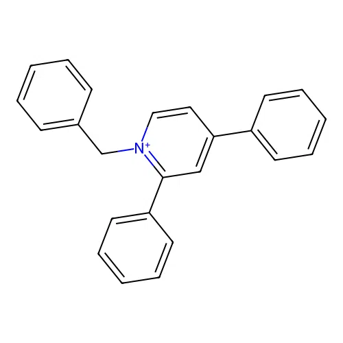 Pyridinium, 2,4-diphenyl-1-(phenylmethyl)- structure
