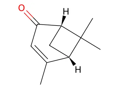 4,6,6-Trimethylbicyclo(3.1.1)hept-3-en-2-one structure