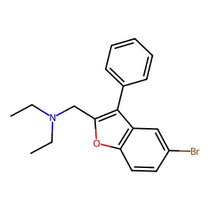 Benzofuran, 5-bromo-2-(diethylaminomethyl)-3-phenyl- structure