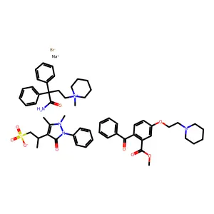 Fenpiverinium bromide, pitofenone hydrochloride, dipyrone drug combination structure