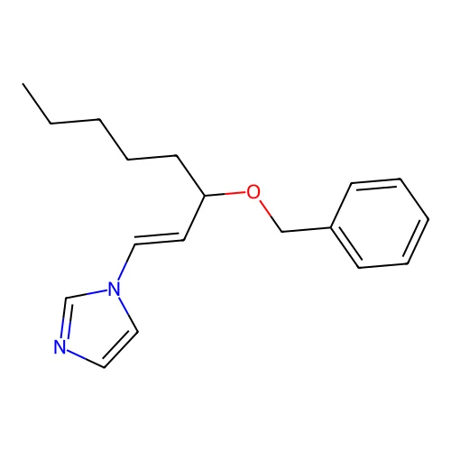 1-(3-Phenylmethoxyoct-1-enyl)imidazole structure