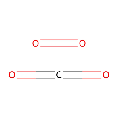Carbon dioxide-oxygen mixt. structure